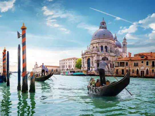 man canoeing in an European country